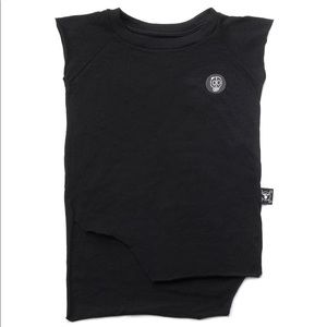 nununu unisex kids trimmed sleeveless shirt-black